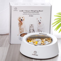 Pet Dog Bowl Slow Feeder Dog Food Bowl Smart Weighing Dog Slow Feeder Cat Pet Feeder